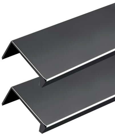 JMCXSM592 2 Stück Versteckter Möbelgriffe Aluminium Profilgriff Türklinken ein rechter Winkel Schrankgriff Kleiderschrankgriffe Unsichtbarkeit Türgriff Schubladengriff Knöpfe (Schwarz,200mm)
