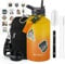 WixByti 64 oz Insulated Water Bottle with Straw (Cold for 48 Hrs), Half Gallon Stainless Steel Triple Wall Vacuum Sports Water Jug, Leakproof Hydro Cup Flask with Straw Spout Lids & DIY Stickers