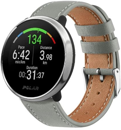 Weiches Leder Armband Kompatibel mit Polar Ignite 3/Ignite 2/Ignite Uhrenarmband, mit Verstellbare Metallschnalle Lederarmband Herren Damen Sport Ersatzarmband für Polar Ignite 3/Ignite 2/Ignite (8)