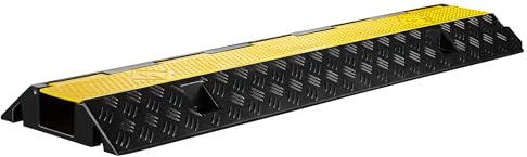 Wiltec Passe Cables à 1 Canal, 980 x 260 x 65 mm, capacité de Charge Max. 15 t, en Caoutchouc et PP, Passage protège câbles, goulotte de câblage