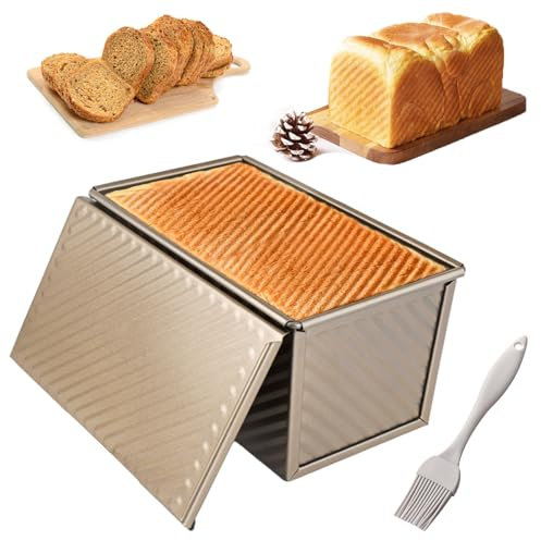 Toastbrot Backform mit Deckel,Toastbrot Backform Brotbackformen Toastbrotform,Antihaft Brotform,Laib Pfanne Brotbackform mit Deckel,Kastenform Kuchen,Brotformen zum Backen,Backform Kastenform