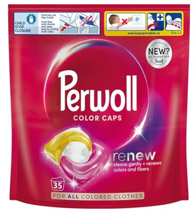 Perwoll Renew 35 hats in red for color washing.