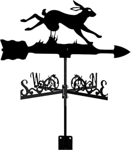 XAoSCd Girouette Exquise Girouette en Métal Girouette Fée Indicateur De Direction du Vent avec Support De Toit Girouette De Jardin sur Le Toit Décorations pour Extérieur Fe,