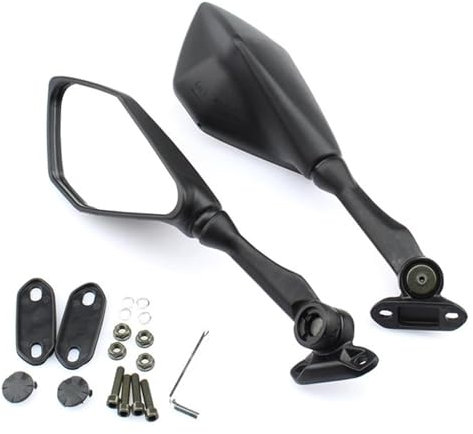 MotorradRückseitenspiegel Für Kawa&saki Für Ninja 125 250 250R 300 400 650 1000 H2 H2R Für Ninja ZX6R ZX10R ZX14R Spiegel Motorrad Rückspiegel(Short clear lens)