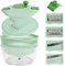 Salad Washer Spinner Chopper Bowl 4L Large Lettuce Spinner with Washing Basket Serving Bowl and Vegetable Slicer Dehydrator for Herb Berry Lettuce Household Fruit Drainer Salad Dryer