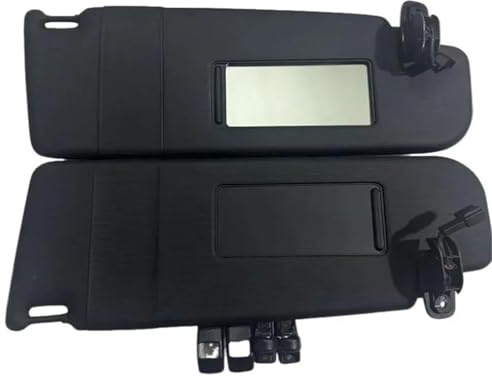 SIMICASE Parasol Coche para VW para Golf 4 para Jetta para Bora MK4 Parasol Delantero De Coche Negro con Cubierta De Espejo Negra Accesorios para Coche(2 pcs)