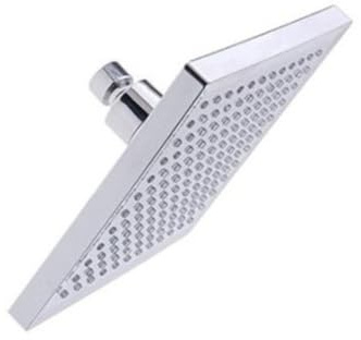 8-zoll LED Duschkopf Quadratisch aus Hartem Abs, Silber | Automatischer Farbwechsel ohne Batterien, Feste Kopfmontage, Passend für Badarmaturen