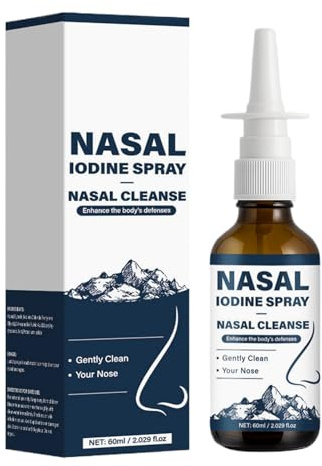 Jod-Nasenspray, Beruhigt Gereizte Nasenlöcher, 60 Ml, Feuchtigkeitsspendendes Nasenspray, Nasenpflege Nach Dem Training, Zieht Schnell Ein, Für Die Morgenroutine Auf Reisen, Beim Schlafengehen Und Den