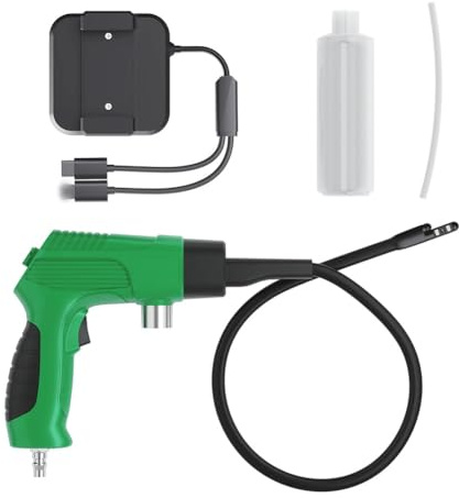 Vibsky Appareil de nettoyage de tuyaux de climatisation de voiture avec écran LCD, pulvérisateur latéral et caméra d'inspection, compatible avec Android
