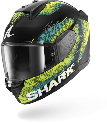 SHARK, Integraler Motorradhelm D-SKWAL 3 SPEED-VIB Black Green Blue KGB, XXL