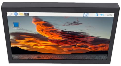 Cryfokt 7 Inch Gaming Second Display Screen, Portable PC Computer Monitor with 1024x600 Resolution VGA AV Inputs, for Laptop PC RasPi NANO