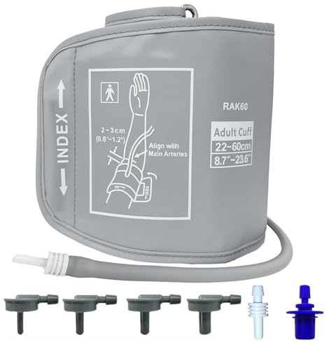 Extra Large Cuff for Omron Blood Pressure Monitor, XL BP Monitors 22-60CM | Omron Extra Large Cuff Adjustable Sphygmomanometer Cuff with 6 Connectors, for Most Home Use Digital Blood Pressure Monitor