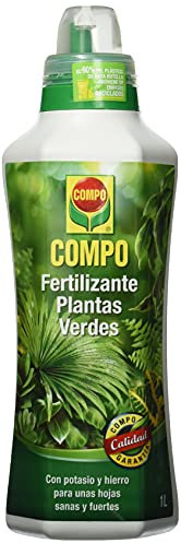 COMPO Fertilizante de plantas verdes para plantas de interior, balcón y terraza, Con extra de potasio y hierro, 1L
