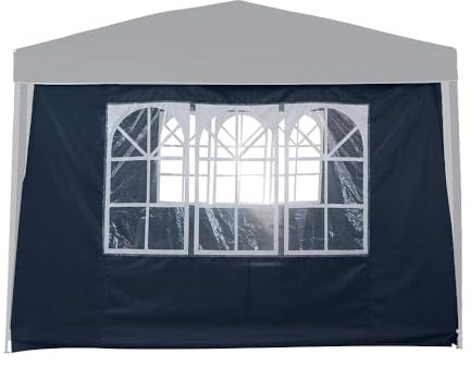 Mur fenêtre pour tonnelle Pliante Bleu 3x3 M Bleu