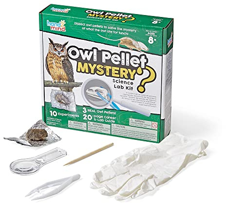 Learning Resources Owl Pellet Mystery Science Kit, Tier-Wissenschaft Kit für Kinder 8-12, Kinder Wissenschaft Kit mit Fact-Filled Guide, lernen über Tierbiologie und Dissect Owl Pellets