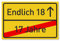 18 Geburtstag Schild - Lustige Geschenke oder Dekoration - Party Deko Geschenkideen für den 18 - Geschenk für Mädchen und Junge - 30x20 cm Kunststoff