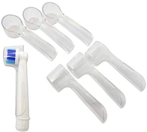 6 Schutzhüllen für elektrische Zahnbürsten + Etui Kompatibel mit Oral B Rundkopf-Zahnbürsten