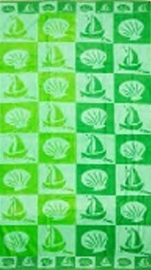 Stuco Strandlaken Badetuch Strandtuch Handtuch Badelaken 90 x 170 cm 100% Baumwolle Frottee/Velours (Muschel grün)