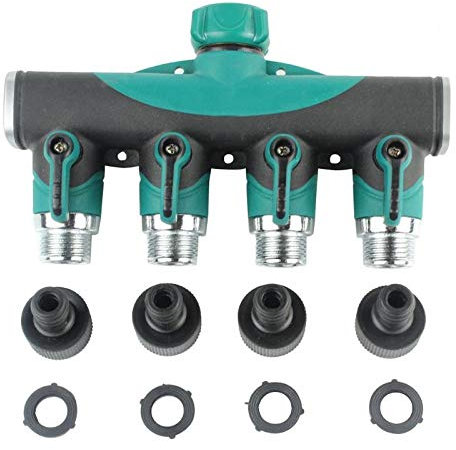 FSALFWUYIHDSF 1/2-3/4 -1Divisores de Manguera Adaptador de riego Conectores de Manguera de Agua de 4 vías Conectores de Rosca Hembra estándar Europeo-China, UE