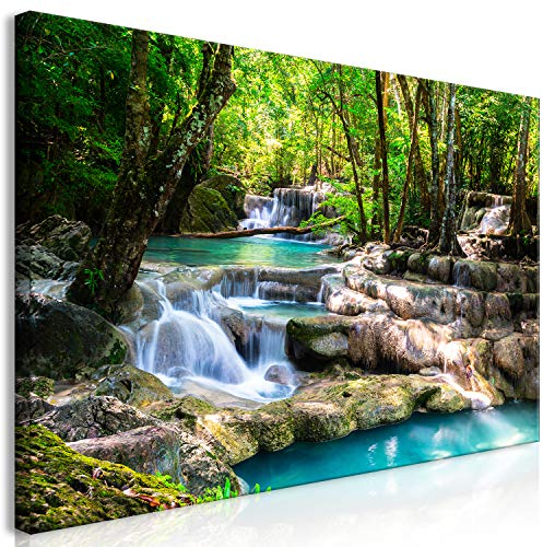 murando Wandbild Mega XXXL Wasserfall Einteiliger XXL-Format Kunstdruck zur Selbstmontage Leinwandbilder moderne Bilder DIY Wanddekoration Wohnung Deko Wald Landschaft Natur