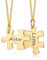 FLHEART Personalised Best Friend Necklace - Customised Stainless Steel Puzzle Name BFF Necklace for 2, Gold Jigsaw Matching Necklaces for Women Girls, Friendship Necklace Gifts for Birthday Christmas