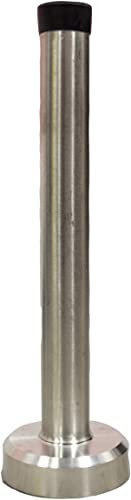 Pair of Stainless Steel Door Stops with Rubber Buffers - Stop Doors from Opening Too far and Causing Damage to Walls (120mm Length)