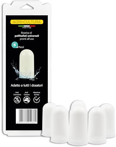 AGRI-CULTURA® | Ricarica di Polifosfati per caldaie pronti all'uso, cartucce universali super concentrate [6 ricariche pronte all'uso]
