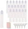 XIAONAN 20 Pcs 30ml LDPE Plastics Dropper Bottle Refillable Empty Plastic Squeezable Eye Liquid Bottle (Bottles + Caps + Tips+4 Funnel +label)