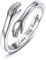 925 Sterling Silber Umarmungsringe für Frauen, I Love You Forever Love You Mutter Geschenk Schwester Geschenke Gravierte Worte Umarmung Hände Offener Ring (I love you forever)