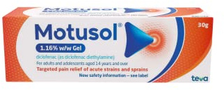 Motusol 1.16% w/w Gel 30g – Targeted Pain Relief of Joints & Muscles in Acute strains & sprains | Targeted pain relief of joints & muscles in acute strains & sprains