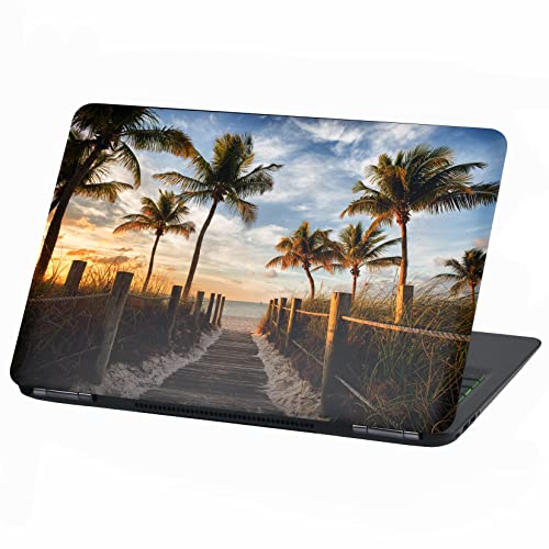 Laptop Folie Cover Strand Urlaub Paradies Klebefolie Notebook Aufkleber Schutzhülle selbstklebend Vinyl Skin Sticker (17 Zoll, LP86 Strandweg)