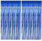 2Pcs 3.3ft x 8.2ft Tinsel Foil Curtains, Blue Metallic Foil Fringe Curtains, Backdrop Curtain Streamers for Baby Shower Birthday Bridal Shower Wedding Holiday Halloween Christmas