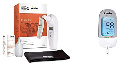 Kinetik Wellbeing Inner Ear Thermometer – Used by The NHS – in Association with St John Ambulance & Blood Glucose Monitoring System – Used by The NHS – in Association with St John Ambulance
