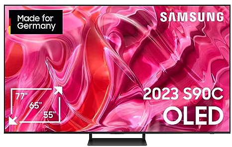 Samsung OLED 4K S90C 65 Zoll Fernseher (GQ65S90CATXZG, Deutsches Modell), Quantum HDR OLED, Neural Quantum Prozessor 4K, LaserSlim Design, Smart TV [2023]