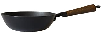 BAF Rustica WOK-Pfanne 24cm Stielwok leichter Eisenguss - für alle Herdarten - Antihaft