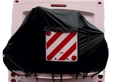 Motorhome/Caravan 2 Bike Cover STANDARD For Rear Vehicle Wall Mounted Style Bike Racks (Black)