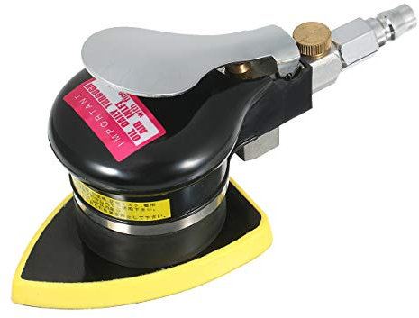 Irfora Levigatrice orbitale pneumatica levigatrice ad aria, piccola levigatrice triangolare per palme per la cura degli angoli dell'auto, rimozione della ruggine, levigatrice per legno, 70 x 100 mm