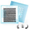 KevKev Eveinzelne Wimpern 3D Fluffy Einzelwimpern 120 Pcs Wimpern Einzeln Mixed C/D Cluster Lashes Thin Band & Soft Individual Lashes(Daffodil,10-16mix)