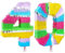 Pinata Zahl 40 bunt Pastell 40. Geburtstag