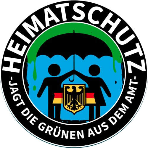 Sammys Shirt Store Heimatschutz-Die Grünen aus dem Land Aufkleber 24 cm