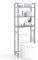 COSTWAY Meuble WC Au-Dessus de Toilettes, Étagère de Rangement en Métal, Dispositif Anti-basculement, 3 Crochets, 3 Étagères, Peu Encombrante, 63 x 26,5 x 170 cm (Gris)
