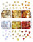 6 Grids Maple Leaves Nail Art Glitter Sequins Maple Leaf Autumn Manicure 3D Nails Decoration Fall Nail Stickers Wrap Luxury Gel