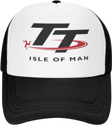 BDJYHACP Baseballkappe Snapback Sonnenhut Isle of Man TT Races Trucker Hat Männer Frauen Individuell verstellbar Unisex Motorrad Sport Baseball Cap Frühling Männer Frauen