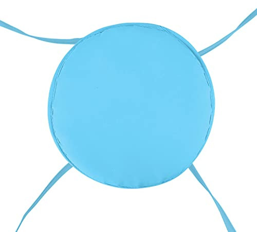 Seitenschläfer Alpaka Runde Gartenstuhlpolster Sitzkissen für Bistros im Freien, Hocker, Terrasse, Esszimmer, Vier Seile Dekokissen Set Mit Füllung Schwarz (Sky Blue, 38X38CM)