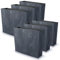 IMJ-Global Set di 6 Vasi per Fiori Piante Rettangolari Urbi Case Beton Effect In Plastica 58x18x49,8cm Da Interno Esterno Neri 44 Litri Design Moderni