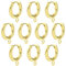 BEEFLYING 10 pcs 201 Stainless Steel Huggie Earring Hoops 18 Gauge Real 24K Gold Plated Earring Hooks for DIY Earring Jewelry Making