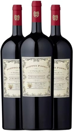 Botter Carlo Doppio Passo Primitivo Puglia Magnum-Flasche 1,5 L Rotwein (Karton mit 3 Magnum-Flasche von 1,5 L)