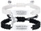 VNOX Personalisierte Paar Armbänder Schwarz, Gravur Paare Armkette Geschenk für Sie und Ihn Paare Couple Handgefertigt Geflochten Armband, Sie und Ihn Partner für Beide Männer Frauen Schwestern