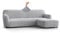 PAULATO - Bezug für Sofas mit rechter Halbinsel, Sofabezug Ecksofa L Form Stretch Mikrofaser, kratzfestes und maschinenwaschbares Gewebe, WavyTech-Technologie, Made in Italy - Venezia Grau