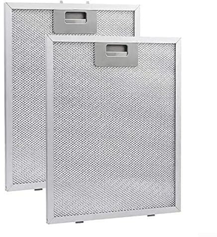 Entgoinggo 250 X 310 mm Stainless Steel Filter, Grease Filter, 5 Layers of Aluminized Grease Extractor Fan Vent for Kitchen Hoods(2PCS)